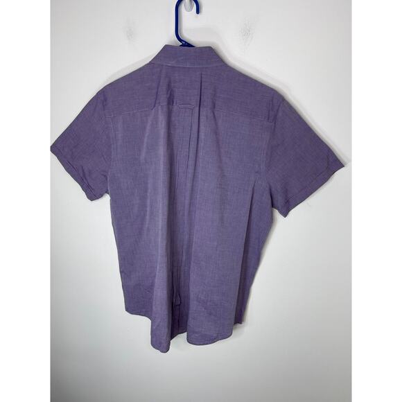 Express button up shirt men's XL violet purple with gray trim casual un tucked - Picture 2 of 13